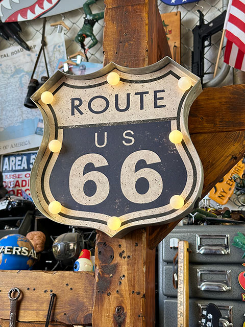 アメリカンクラシック　ルート66　LEDロードサイン　（ROUTE66）　看板　アメリカ...