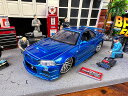 Jada 映画 ワイルドスピード ダイキャストミニカー 1/24スケール (ブライアン ニッサン スカイライン GT-R R34 ベイサイドブルー) アメリカン雑貨 アメリカ雑貨 映画グッズ ワイスピグッズ モデルカー ガレージ雑貨 ガレージング雑貨 ショップインテリア