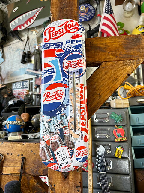 ★アウトレット★【訳あり品】ペプシコーラ サーモメーター (歴代ロゴコレクション) アメリカン雑貨 アメリカ雑貨 グッズ