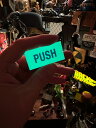 アメリカの蓄光ミニサイン (押す/プッシュ/ブルー) 看板 アメリカン雑貨 アメリカ雑貨 グッズ
