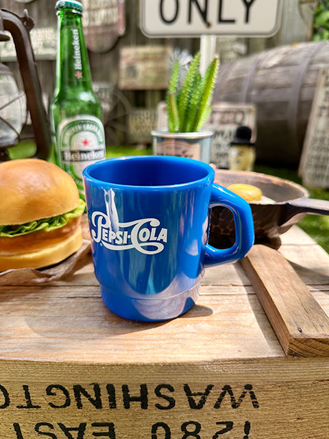 ペプシ　スタッキングマグ　（ネイビー）　単品　アメリカン雑貨　アメリカ雑貨　グッズ