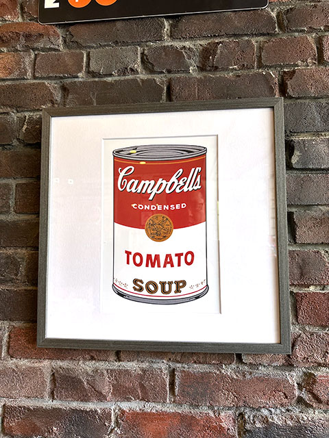アンディ・ウォーホル　アートフレーム　（Campbell's Soup）　木製額付き　絵画ポスター　 ...