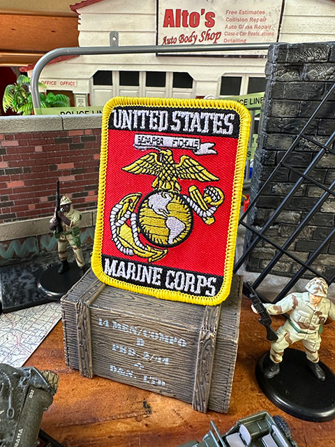 U.S.マリーン ミリタリーワッペン （レクタングル/エンブレム） アメリカン雑貨 アメリカ雑貨 ミリタリーグッズ ミリタリー雑貨 サバイバルゲーム サバゲー おしゃれ かっこいい ショップインテリア