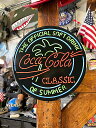 コカ・コーラ ネオンサイン ラウンド型ブリキ看板 アメリカン雑貨 アメリカ雑貨 グッズ コカコーラ