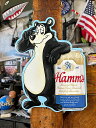 ハムズビール エンボスティンサイン (ハムズベア/ダイカット) ブリキ看板 アメリカン雑貨 アメリカ雑貨 グッズ