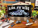 LIVE TO RIDE バイカー ライセンスプレート アメリカン雑貨 アメリカ雑貨 グッズ