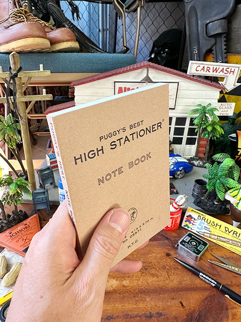PUGGY 039 S ポケットノート 無地 132ページ 文庫本サイズ 日本製 HIGHTIDE ハイタイド アメリカン雑貨 アメリカ雑貨 グッズ