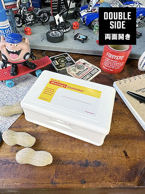 樂天商城 - PENCO　ペンコ　ストレージコンテナ　両面開き　（ホワイト）　ダブルサイド　小物入れ　パーツケース　名刺　ピルケース　HIGHTIDE　ハイタイド　アメリカン雑貨　アメリカ雑貨　グッズ