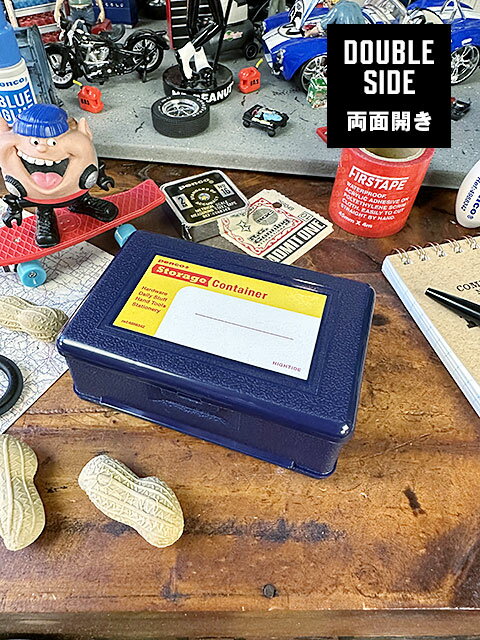 PENCO　ペンコ　ストレージコンテナ　両面開き　（ネイビー）　ダブルサイド　小物入れ　パーツケース..