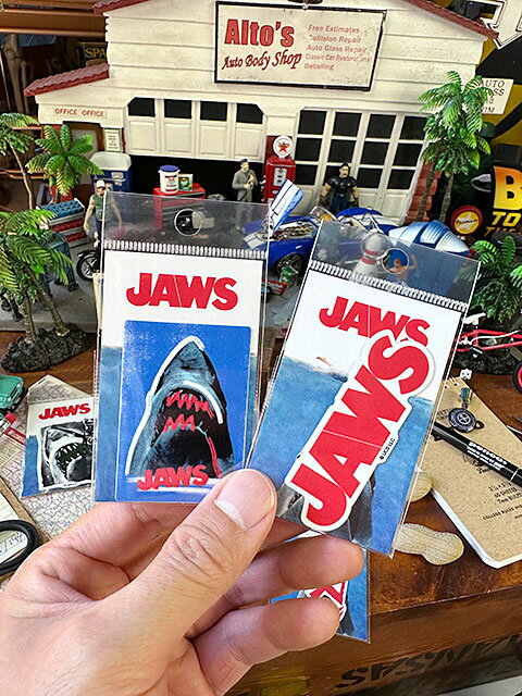 ジョーズ　ダイカットビニールステッカー　Sサイズ　（2種セット）　アメリカン雑貨　アメリカ雑貨　グッズ