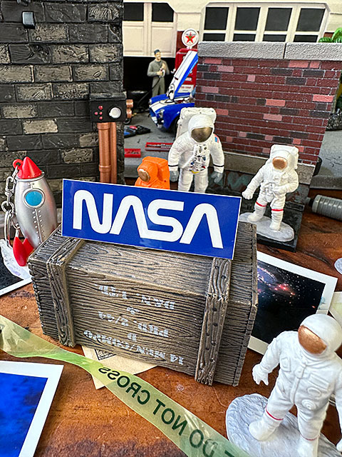 NASA　オフィシャルステッカー　（ボックスロゴ/ブルー）　アメリカン雑貨　アメリカ雑貨　グッズ