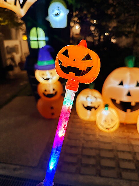 ★アウトレット★【訳あり品】ハロウィンスティック　（パンプキン）　電池付き　アメリカン雑貨　アメリカ雑貨　グッズ