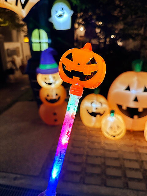★アウトレット★【訳あり品】ハロウィンスティック　（パンプキン）　電池付き　アメリカン雑貨　アメリカ雑貨　グッズ