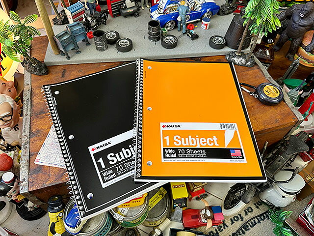 アメリカのカレッジノート （2冊セット） MADE IN U.S.A. 10.5 in×8 in / 26.7cm×20.3cm コイル リングノート 罫線 アメリカン雑貨 アメリカ雑貨 グッズ