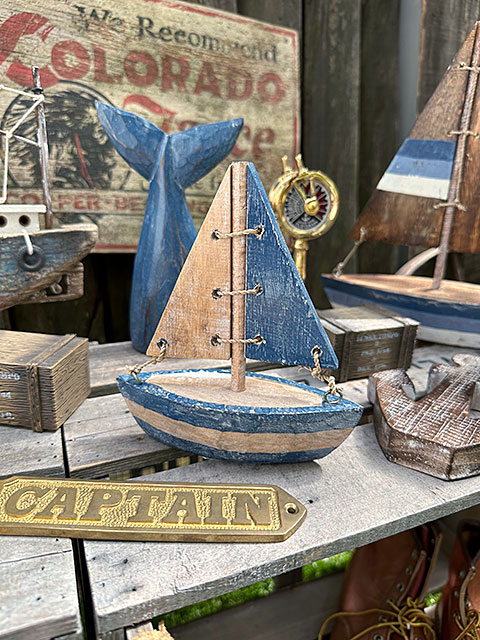 樂天商城 - ヨット　ウッドスタンド　（Sサイズ）　アメリカン雑貨　アメリカ雑貨　グッズ