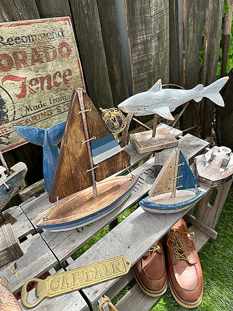 ヨット ウッドスタンド (2個セット) アメリカン雑貨 アメリカ雑貨 グッズ