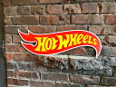 ホットウィール　ダイカットロゴ　ブリキ看板　HOT WHEELS