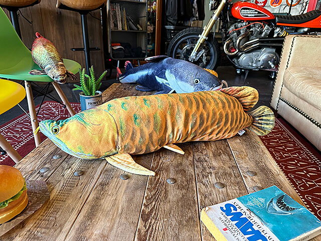 リアル熱帯魚ぬいぐるみ　ゴールデンアロワナ　72cm　肉食魚　アジアアロワナ　金龍