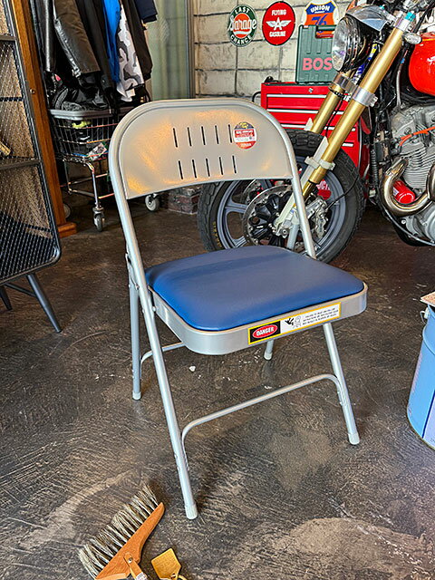 マーキュリー　フォルディングチェアー　（ブルー）　単品　アメリカン雑貨　アメリカ雑貨　グッズ