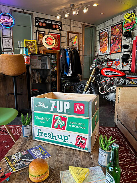 7UP　セブンアップ　ウッドクレート　ソーダ木箱　（3個セット）　アメリカン雑貨　アメリカ雑貨　グッズ 3