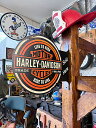 ハーレーダビッドソン サイド看板 両面プリント フランジメタルサイン アメリカン雑貨 アメリカ雑貨 グッズ HARLEY DAVIDSON おしゃれ かっこいい...