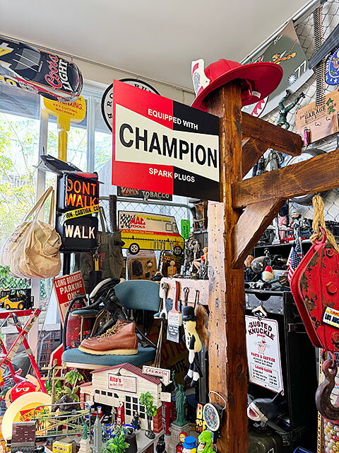 チャンピオン　サイド看板　両面プリント　フランジメタルサイン　スパークプラグ　アメリカン雑貨　アメリカ雑貨　グッズ 3