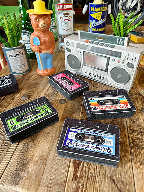 Fred　カセットテープ　スポンジ　4個セット　アメリカン雑貨　アメリカ雑貨　グッズ