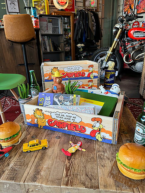 ガーフィールド ウッドクレート ソーダ木箱 単品 アメリカン雑貨 アメリカ雑貨 グッズ