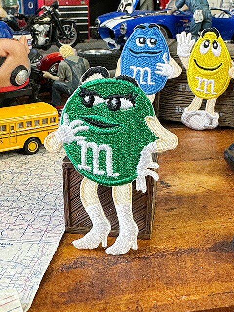樂天商城 - M&M's　キャラクターワッペン　ミニサイズ　（グリーン）　単品　アメリカン雑貨　アメリカ雑貨　グッズ