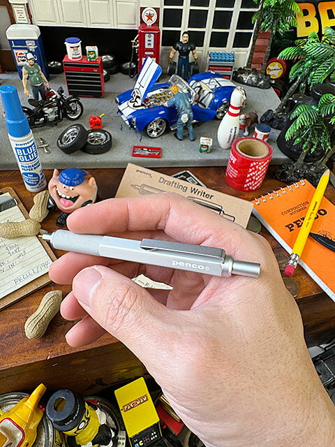 PENCO　ペンコ　ドラフティングボールペン　（シルバー）　ショート　短い　0.5mm　ニードルタイプ　製図　手帳用 日本製　HIGHTIDE　ハイタイド