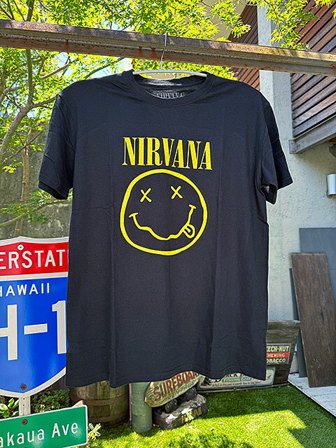 Rakuten - ニルヴァーナ　イエローハッピーフェイス　オフィシャル　Tシャツ　公式グッズ　アメリカン雑貨　アメリカ雑貨　グッズ おしゃれ　かっこいい　半袖