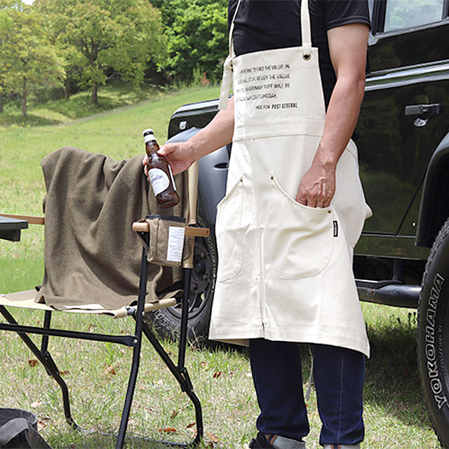 樂天商城 - ポストジェネラル　ワークエプロン　（オフホワイト）　アメリカン雑貨　アメリカ雑貨　おしゃれキャンプ　おしゃれキャンパー　アウトドアグッズ　無骨　かっこいい　ガレージ雑貨　ガレージング雑貨　ショップインテリア　おしゃれ