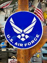 U.S.エアフォース ラウンド型 ブリキ看板 アメリカン雑貨 アメリカ雑貨 ミリタリーグッズ ミリタリー雑貨 サバイバルゲーム サバゲー おしゃれ かっこいい ...