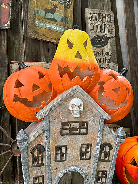 【即納】【在庫あり】ハロウィン　ホーンテッドマンション　ガーデンオブジェ　高さ76cm　単品　アメリカン雑貨　アメリカ雑貨　ハロウィングッズ　飾り　カボチャ　かぼちゃ　装飾　ジャックオーランタン　お化け屋敷　ガーデニング　屋外　庭 candytower-10055569 アメリカ雑貨通販キャンディタワー サンプル画像3