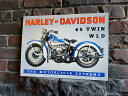 ハーレーダビッドソン 45 ツインWLD ブリキ看板 アメリカン雑貨 アメリカ雑貨 グッズ HARLEY DAVIDSON おしゃれ かっこいい バイク バイカ...