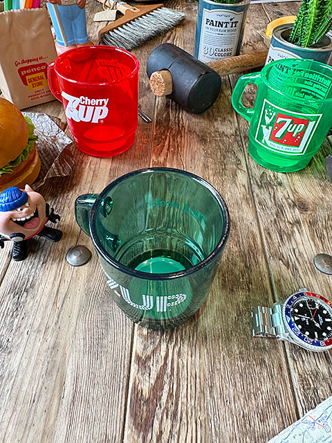 7UP　セブンアップ　スタッキングマグ　（ジョージアグリーンクリア）　単品　アメリカン雑貨　アメリカ雑貨　カンパニーグッズ　アメリカンカンパニー　企業グッズ　アメキャラアウトドアグッズ　BBQ　バーベキュー　おしゃれキャンプ　ショップインテリア candytower-10055615 アメリカ雑貨通販キャンディタワー サンプル画像2
