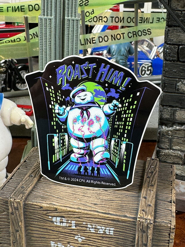 映画　ゴーストバスターズ　オフィシャル　ステッカー　（マシュマロマン/ROAST HIM!）　アメリカン雑貨　アメリカ雑貨　映画グッズ　おしゃれ　ショップインテリア　シール　デカール