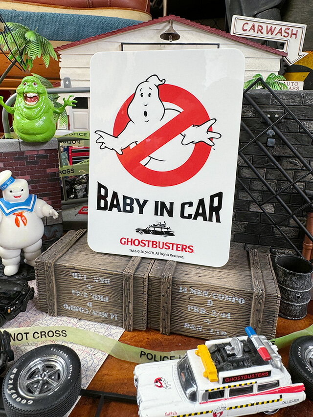 映画　ゴーストバスターズ　「赤ちゃん乗ってます」　ステッカー　（ノーゴーストロゴ）　BABY IN CAR　アメリカン雑貨　アメリカ雑貨　映画グッズ　おしゃれ　ショップインテリア　シール　デカール