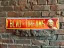 マリリン・モンロー ストリートサイン (BLVD OF DREAMS) ブリキ看板 アメリカン雑貨 アメリカ雑貨 映画グッズ おしゃれ ショップインテリア