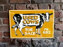 牛の看板 USED COWS FOR SALE ブリキ看板 アメリカン雑貨 アメリカ雑貨 グッズ おしゃれ ショップインテリア