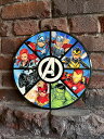 マーベル アベンジャーズ クルー ラウンド型 ブリキ看板 アメリカン雑貨 アメリカ雑貨 映画グッズ おしゃれ MARVEL マーヴェル アベンジャーズ