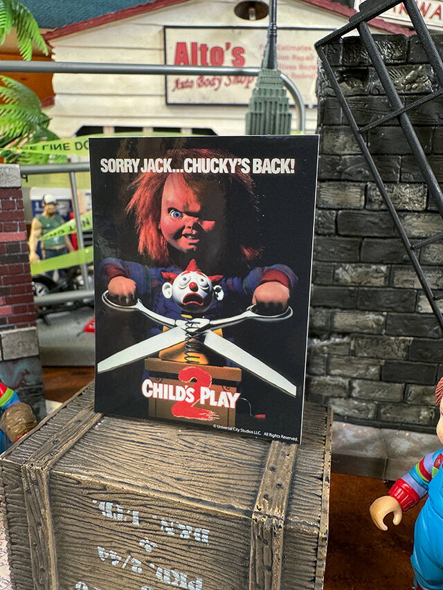 映画　チャイルドプレイ2　チャッキー　オフィシャル　ステッカー　（劇場版ポスター）