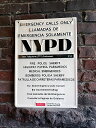 マーキュリー エンボス ティンサイン (NYPD) ブリキ看板 立体看板 アメリカン雑貨 アメリカ雑貨 アメリカンポップ グッズ ニューヨーク市警 おしゃれ ショップインテリア ショップディスプレイ