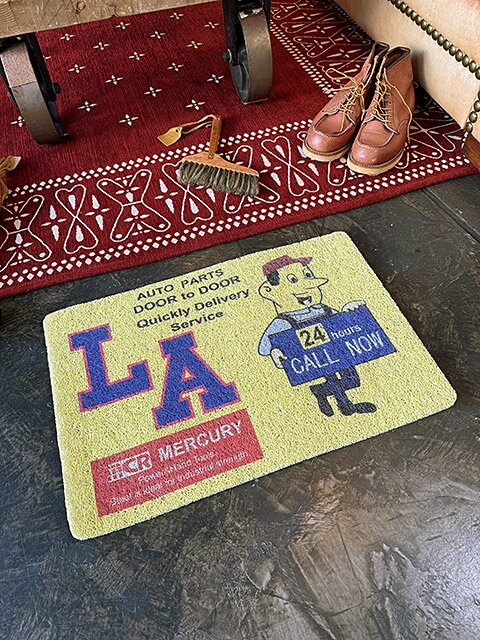 マーキュリー PVCガレージマット 60cm （WORKER MR.T at L.A.） アメリカン雑貨 アメリカ雑貨 グッズ おしゃれ かっこいい ガレージ雑貨 ガレージング雑貨 ショップインテリア