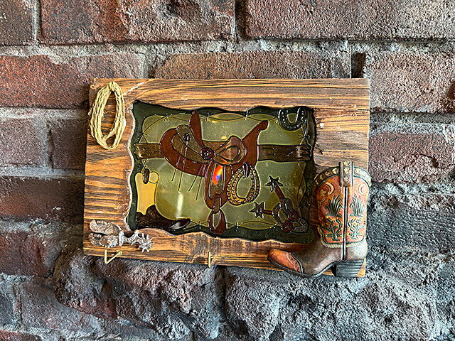 ウエスタン　ステンドグラス　ウォールデコ　アメリカン雑貨　アメリカ雑貨　ウエスタングッズ　ウエスタン雑貨　ウェスタン　ガラスアートフレーム