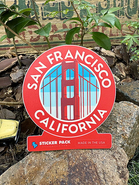 ステッカーパック　アウトドア　ステッカー　トラベルシリーズ　Lサイズ　（サンフランシスコゴールデンゲートブリッジ）　MADE IN U.S.A.　耐水＆耐光素材　PVCステッカー　アメリカン雑貨　アメリカ雑貨　おしゃれキャンプ　おしゃれキャンパー　アウトドアグッズ