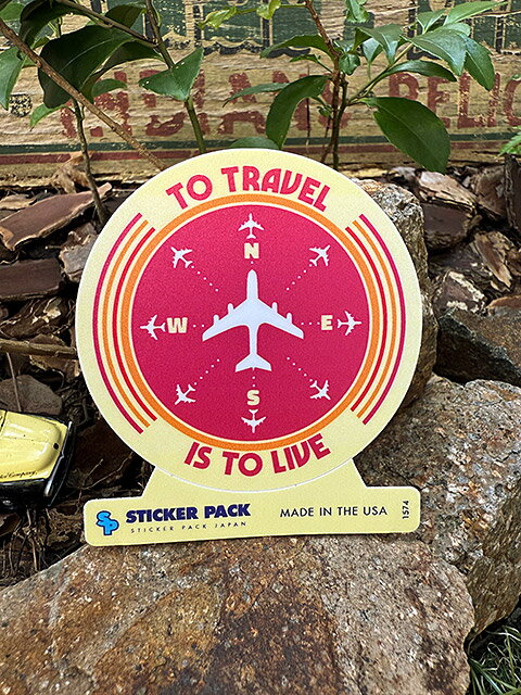 ステッカーパック　アウトドア　ステッカー　トラベルシリーズ　Lサイズ　（エアポートトゥートラベル）　MADE IN U.S.A.　耐水＆耐光素材　PVCステッカー　アメリカン雑貨　アメリカ雑貨　おしゃれキャンプ　おしゃれキャンパー　アウトドアグッズ　ショップインテリア