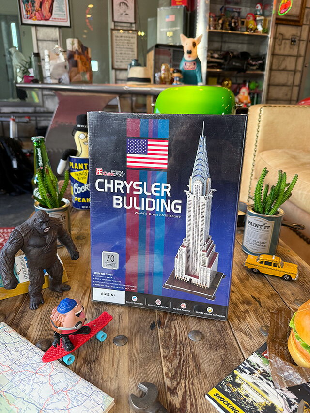 3D立体パズル　クライスラービル　70ピース　高さ50cm　ハサミやノリ不要　アメリカン雑貨　アメリカ雑..