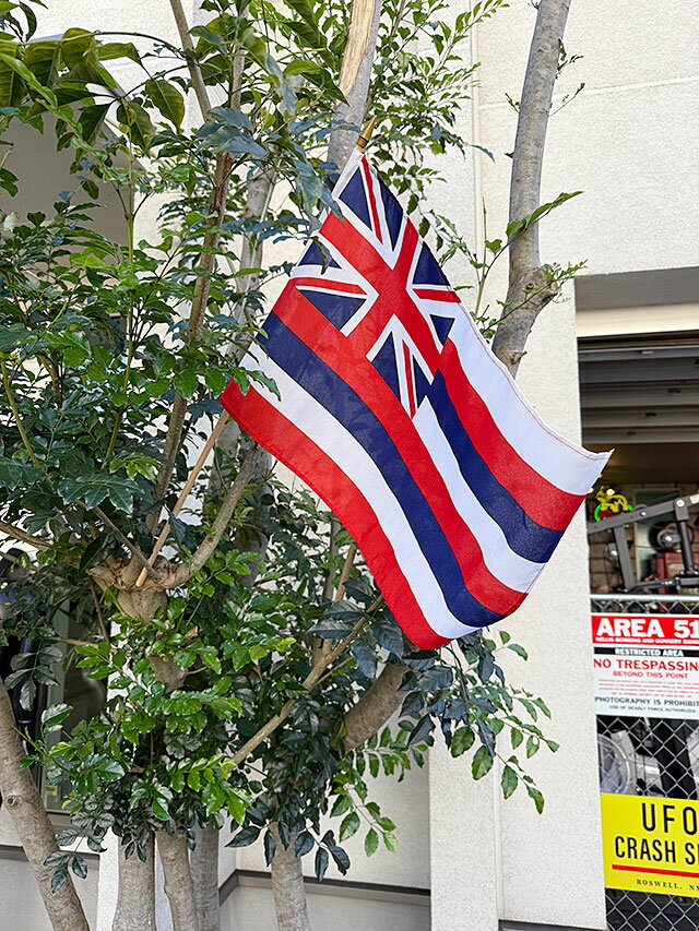 ハワイ州旗 スティックフラッグ Lサイズ ハワイアンフラッグ アメリカン雑貨 アメリカ雑貨 ハワイアン雑貨 ハワイ雑貨 ハワイグッズ ハワイアングッズ おしゃれ ショップインテリア