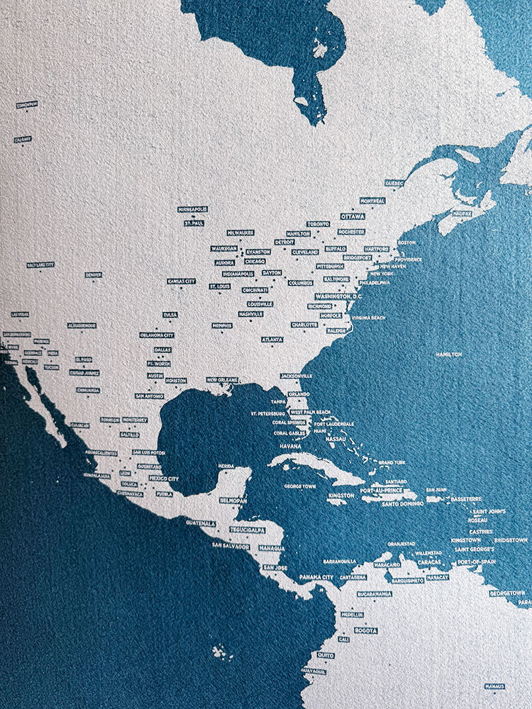 2mある巨大なフェルト製の世界地図　ピン　ワールド　PIN WORLD MAP　（3BOXセット...
